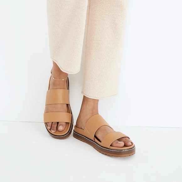 NWOT Madewell The Charley Double-Strap Slide Sandal Desert Camel 6.5 - Picture 10 of 10